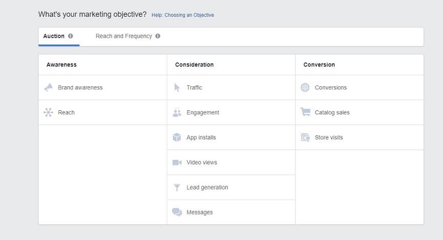 facebook-objectives-selection